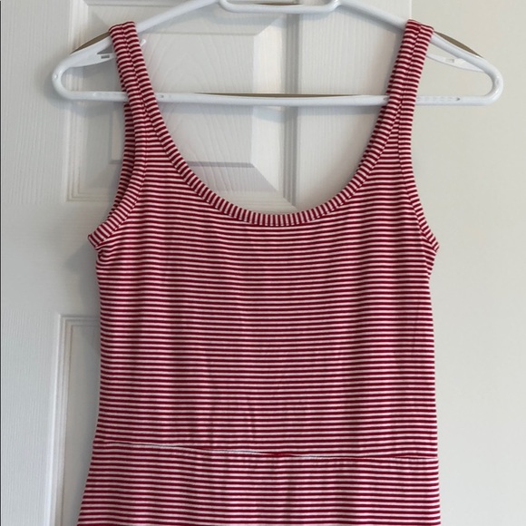 Red and White Striped Maxi Dress - Picture 2 of 6